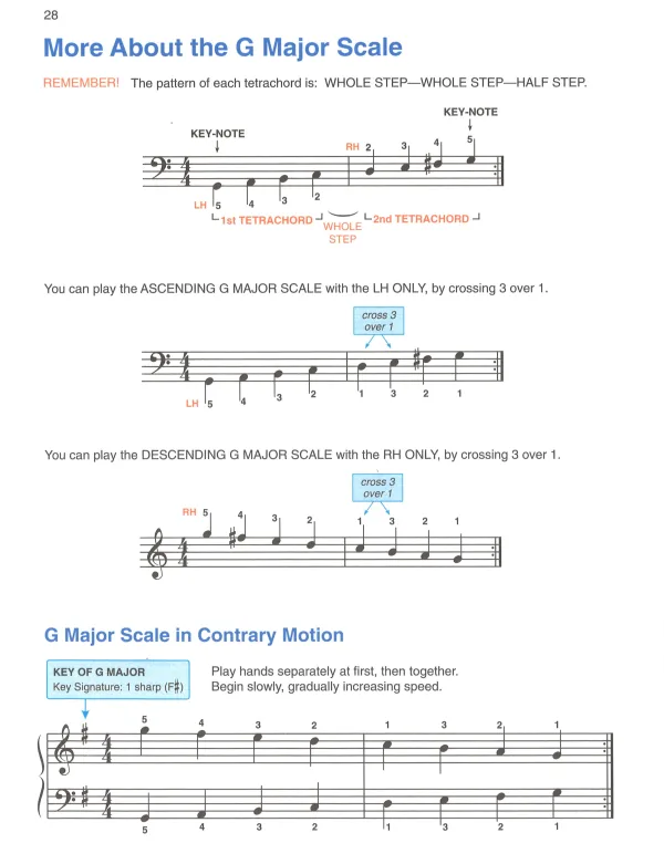 Alfred's Piano Lesson Book Level 2, focusing on note reading and hand movement for beginner piano students.