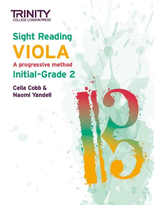 Cover of 'Sight Reading VIOLA Initial-Grade 2' book by Trinity College London Press.