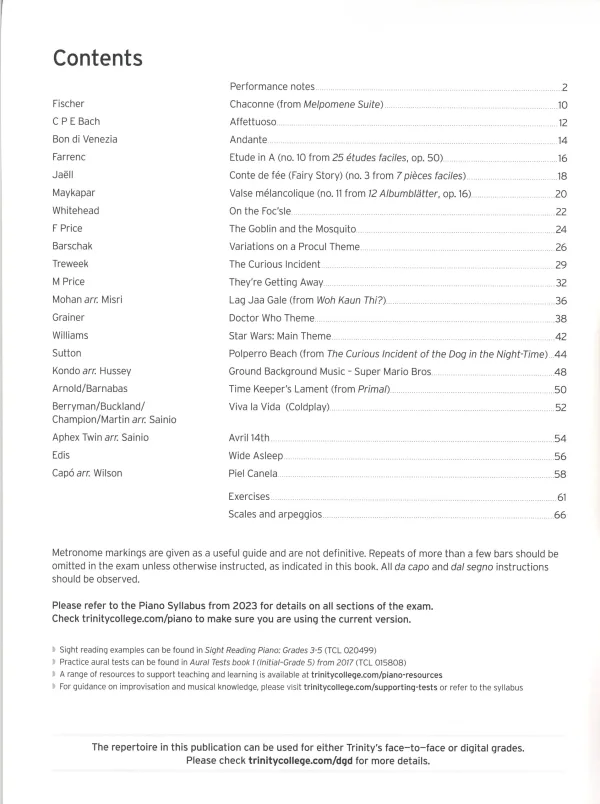 Trinity Piano Exams from 2023 Extended Ed G4 - Image 3