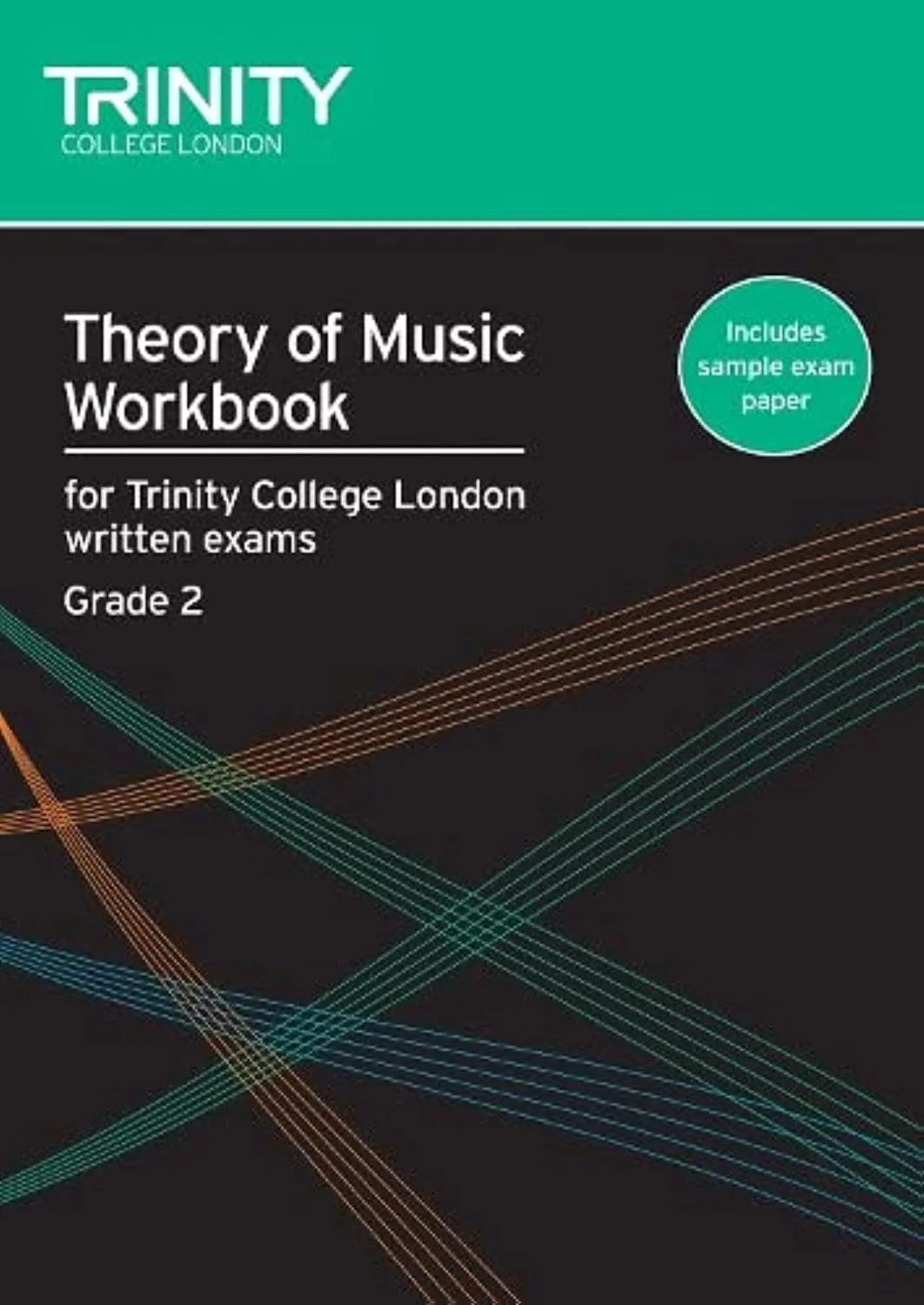 Workbook for Grade 2 music theory from the Trinity College of London, featuring exercises and lessons for students