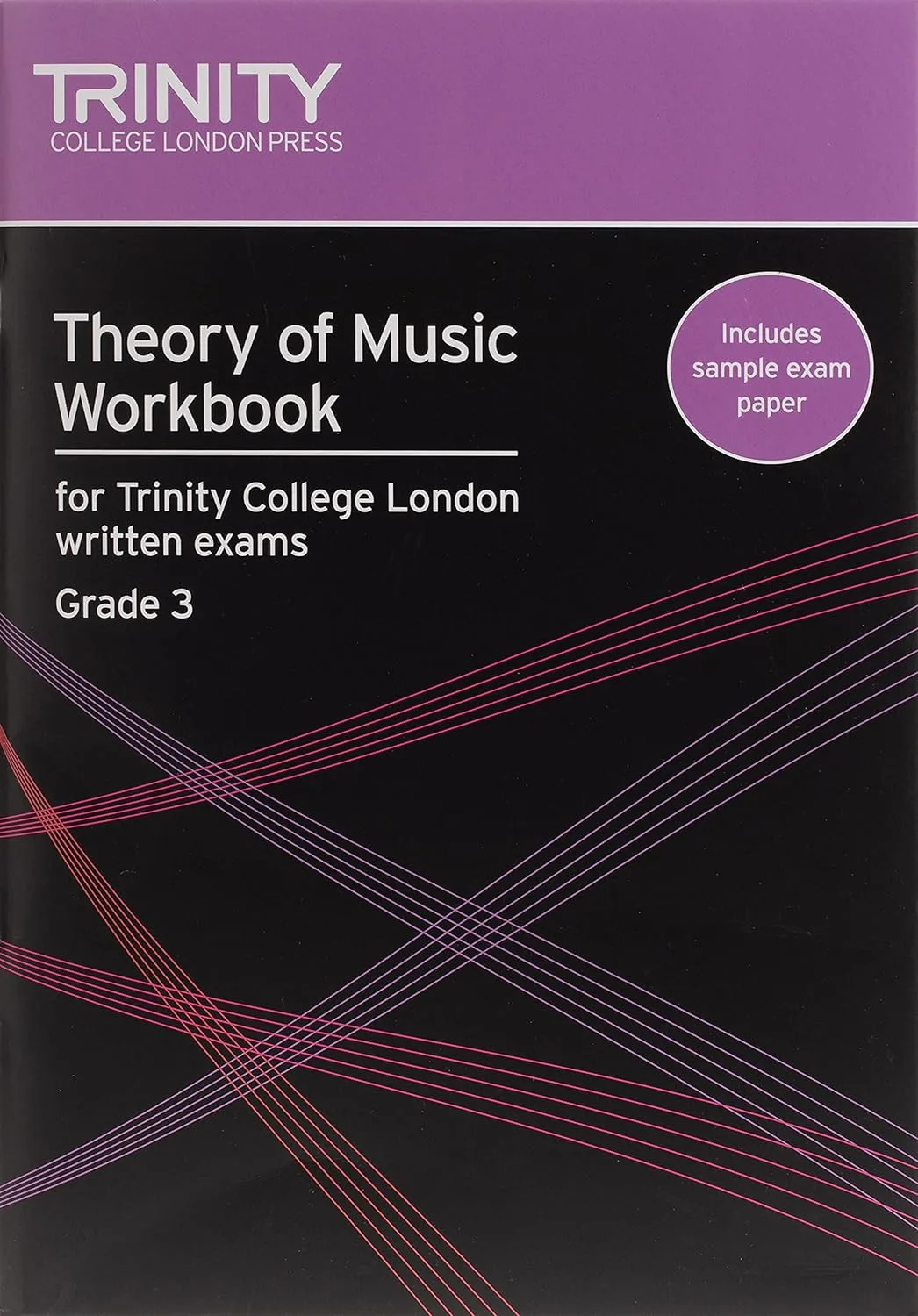 Workbook for Grade 3 music theory from the Trinity College of London, featuring exercises and lessons for students