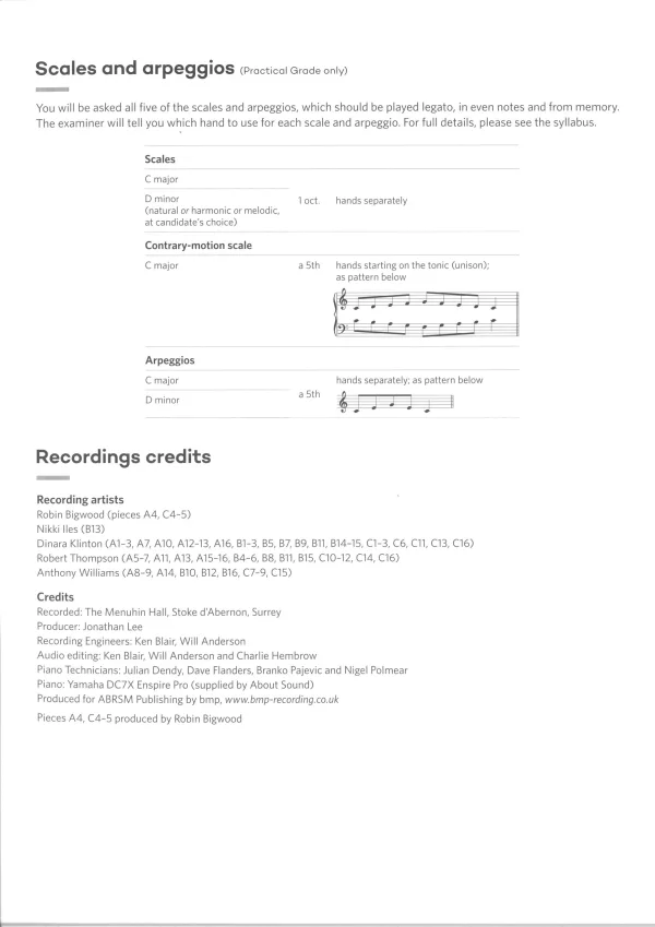 "Piano Exam Pieces Initial Grade" book, displaying a refined design for those preparing for piano exams.