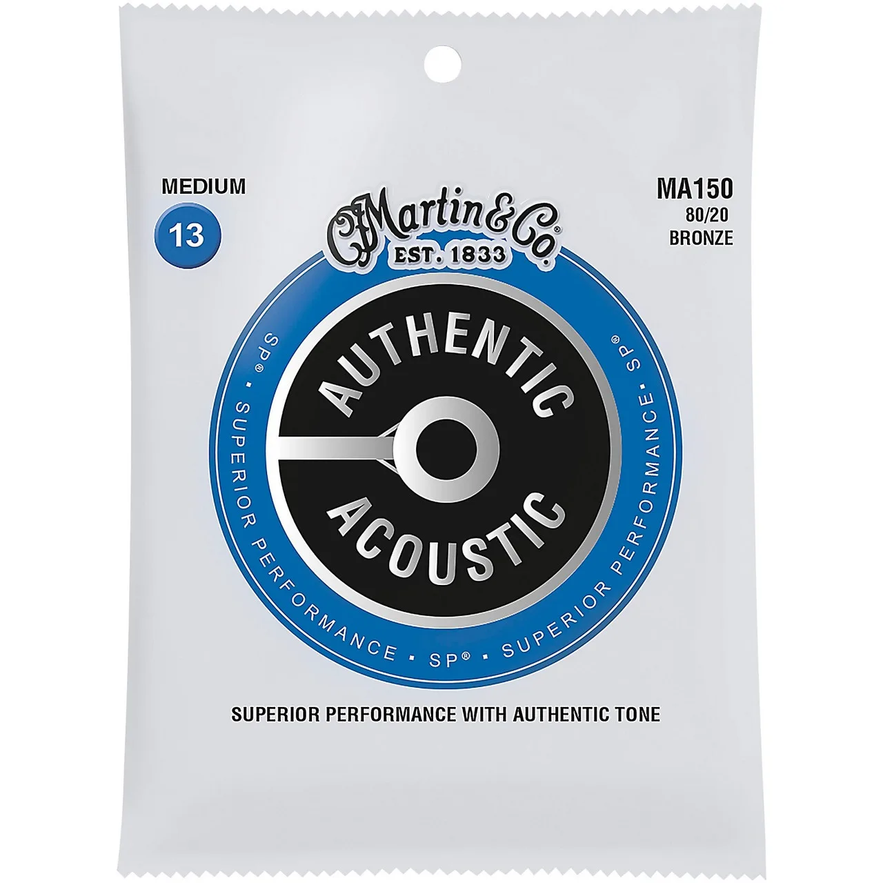 Martin Authentic Acoustic 80/20 Medium Guitar String Pack