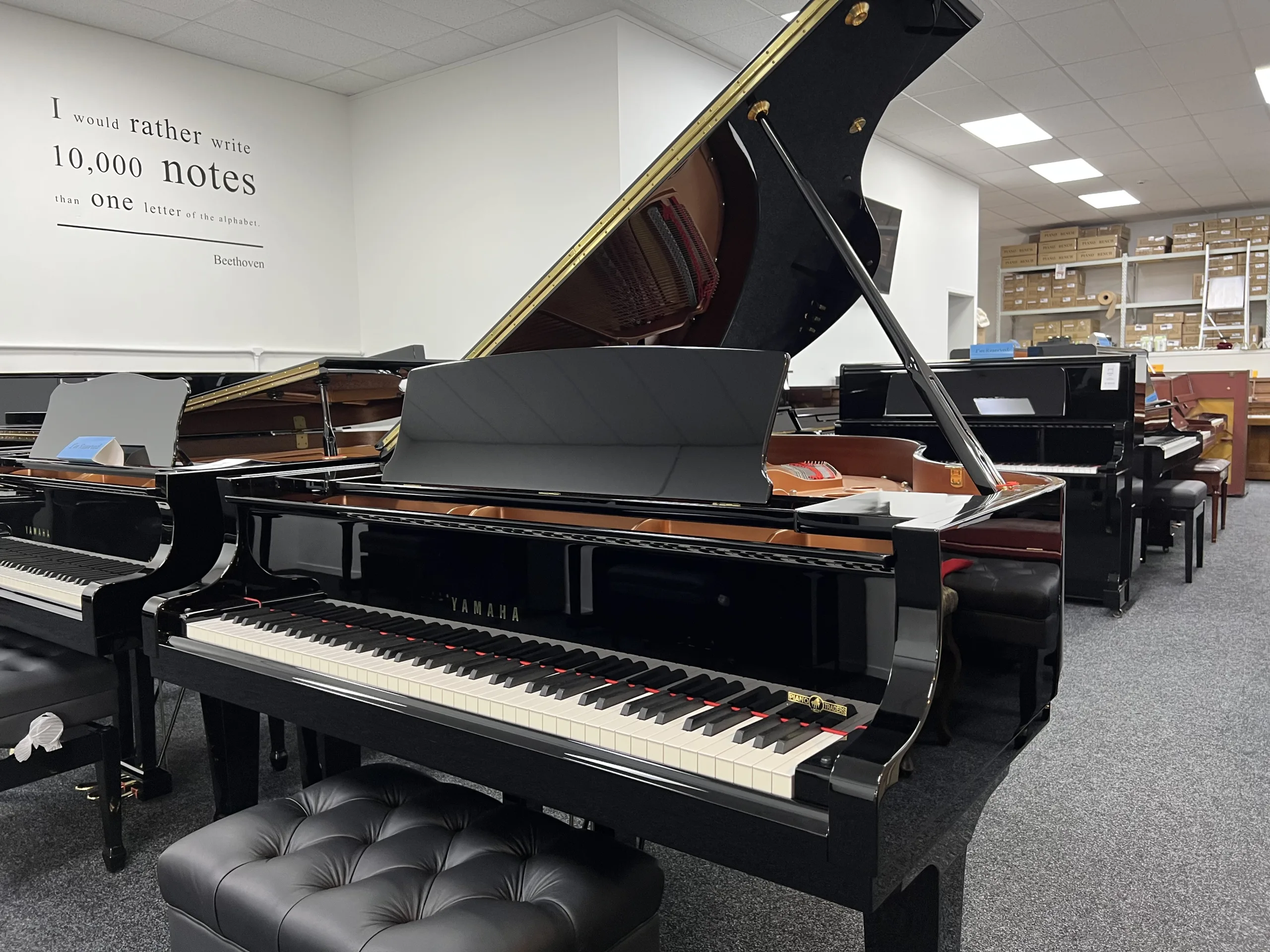 Yamaha C3X Grand Piano, 186cm, Polished Ebony
