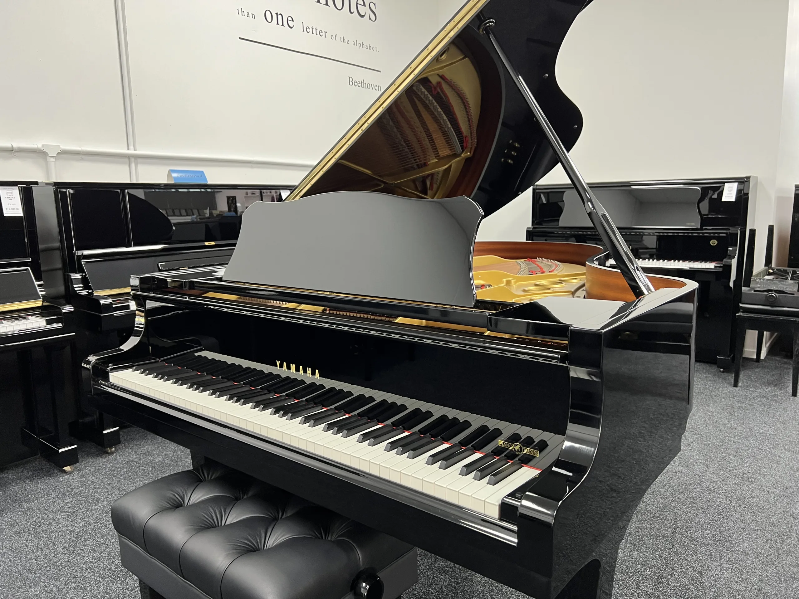 Yamaha C5 Grand Piano, 201cm, Polished Ebony