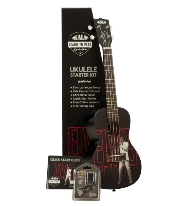 Kala Elvis Concert Ukulele w/ Free Tuner (Viva Las Vegas)