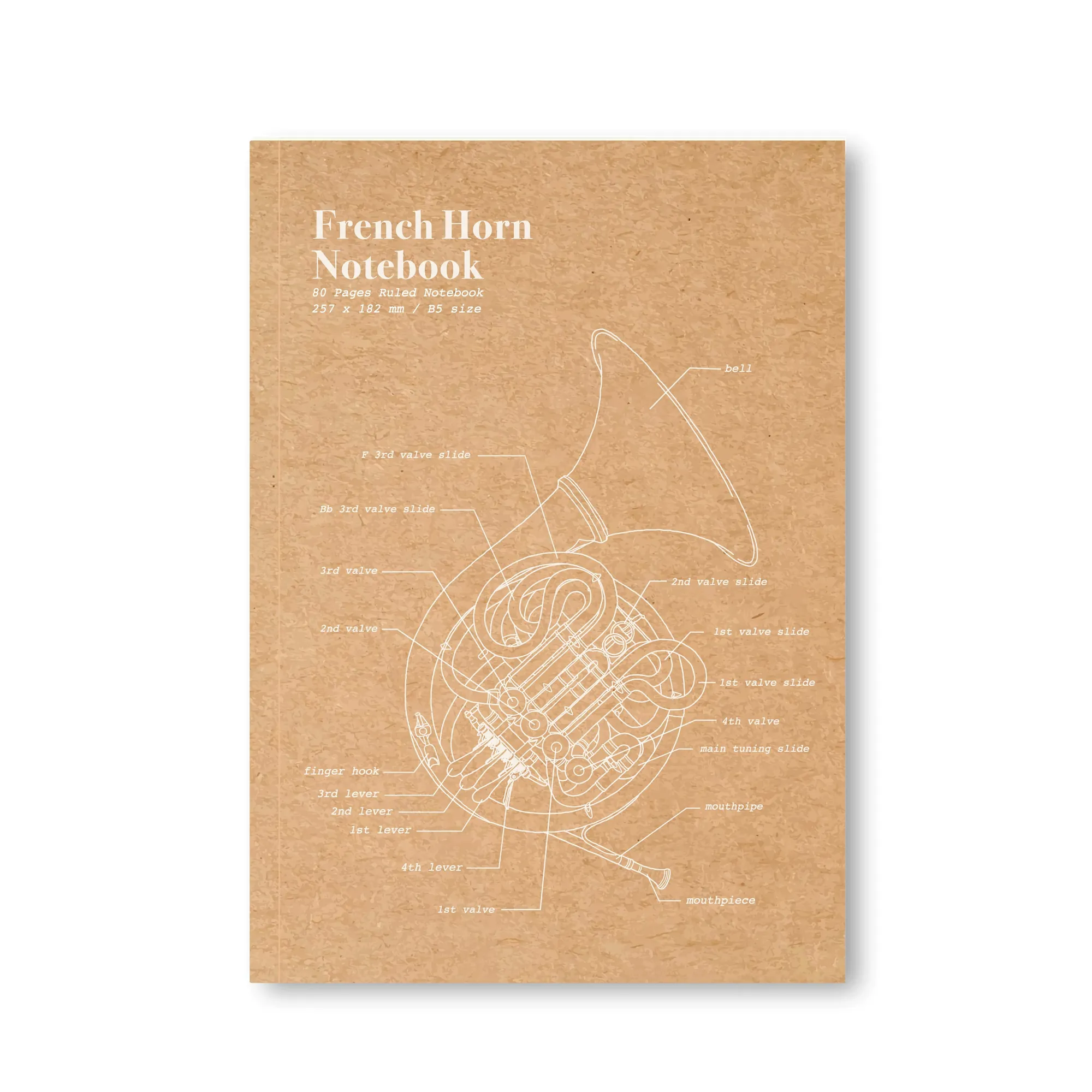 SomeMusicDesign Kraft Notebook - Horn