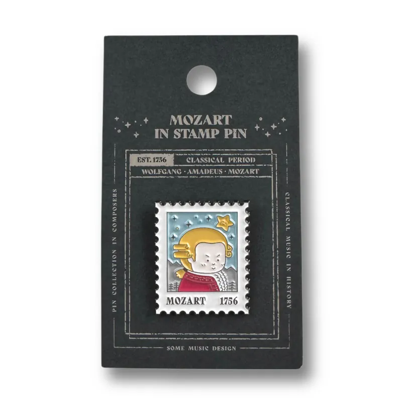 SomeMusicDesign Mozart "Stamp" Pin