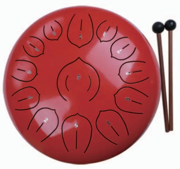Steel Tongue Drum Large Red