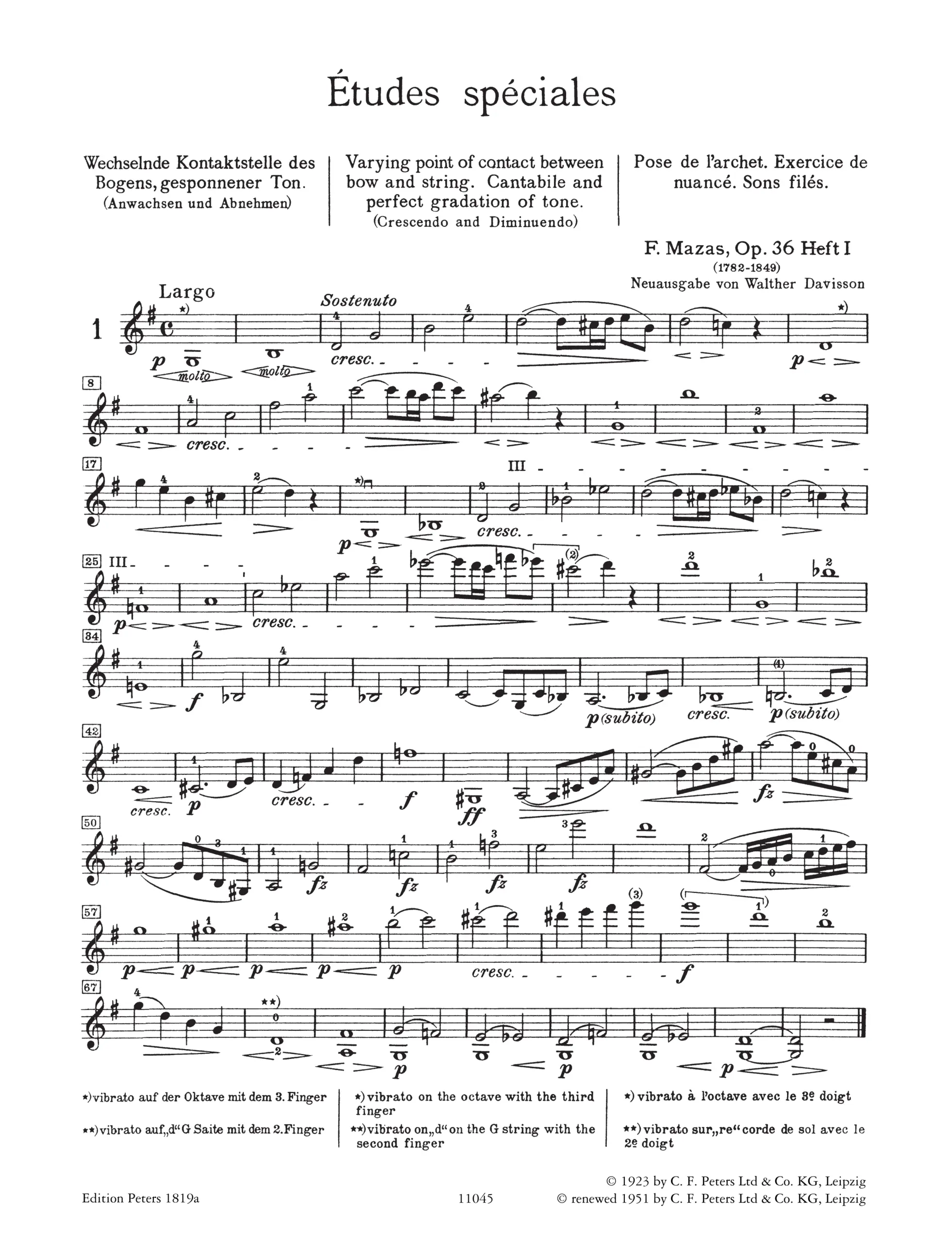 Peters Mazas Special Studies for Violin Op.36/I - Image 3