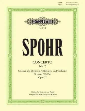 Peters Spohr Concerto No.2 in Eb Major for Clarinet Op.57