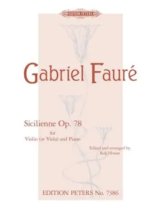 Peters Faure Sicilienne Op.78 for Violin/Viola