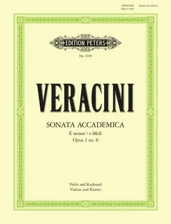Peters Veracini Sonata Accademica for Violin Op.2 No.8