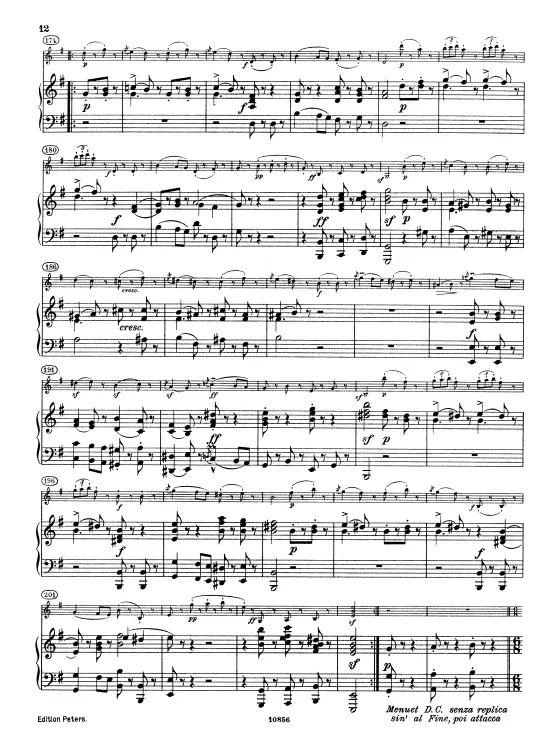 Peters Veracini Sonata Accademica for Violin Op.2 No.8 - Image 2
