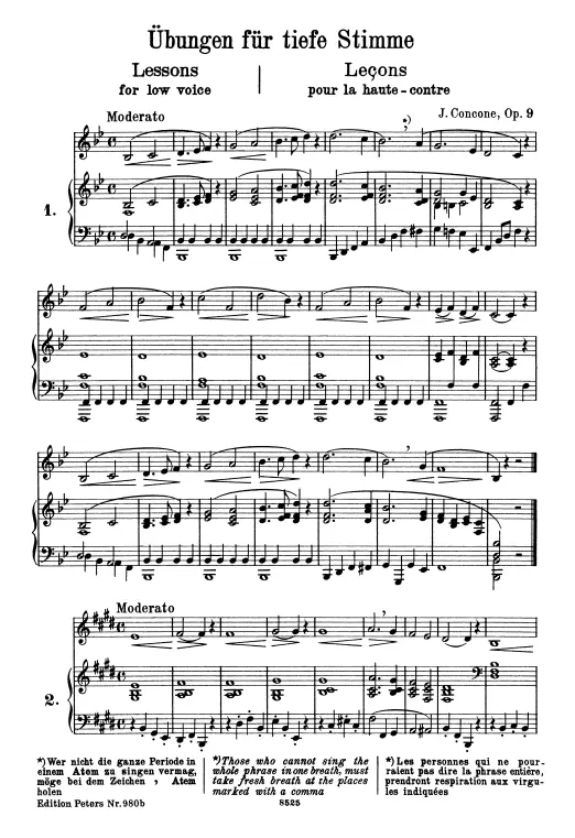 Peters Concone 50 Lessons Op.9 for Low Voice - Image 2