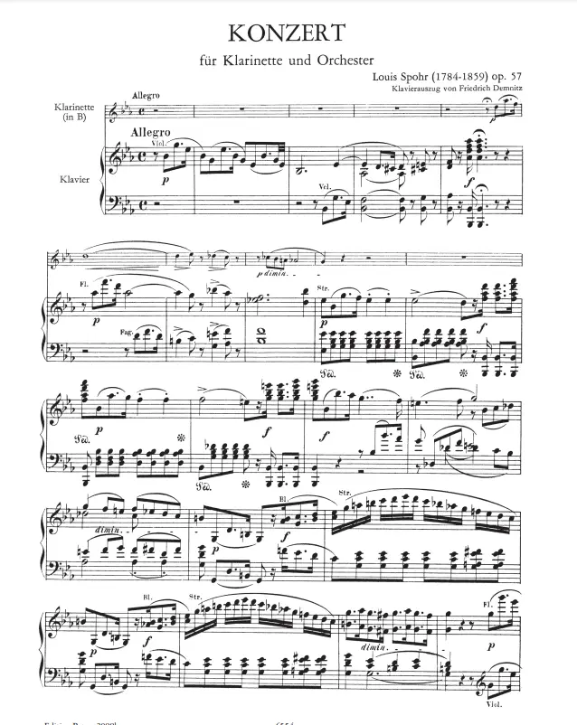 Peters Spohr Concerto No.2 in Eb Major for Clarinet Op.57 - Image 2