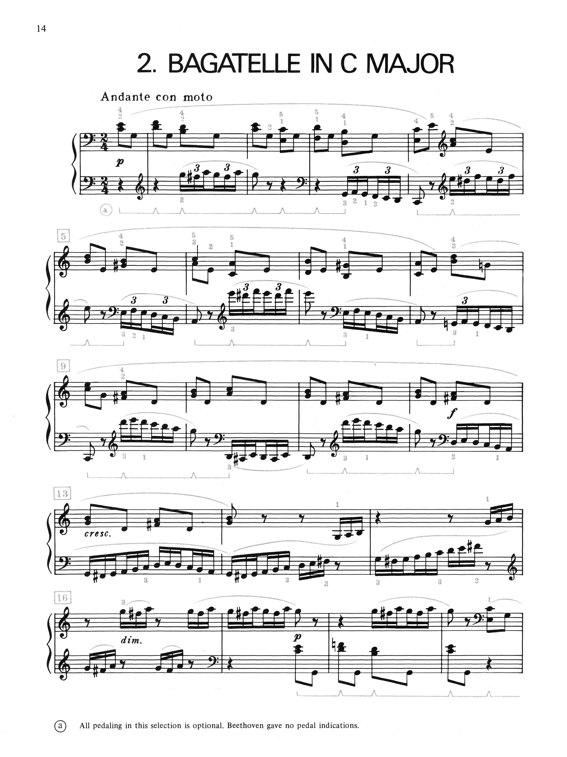 Alfred Beethoven Eleven Bagatelles Op.119 Piano - Image 2