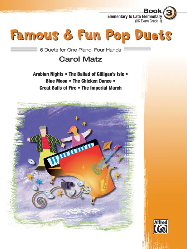 Alfred Famous & Fun Pop Piano Duets Book 3