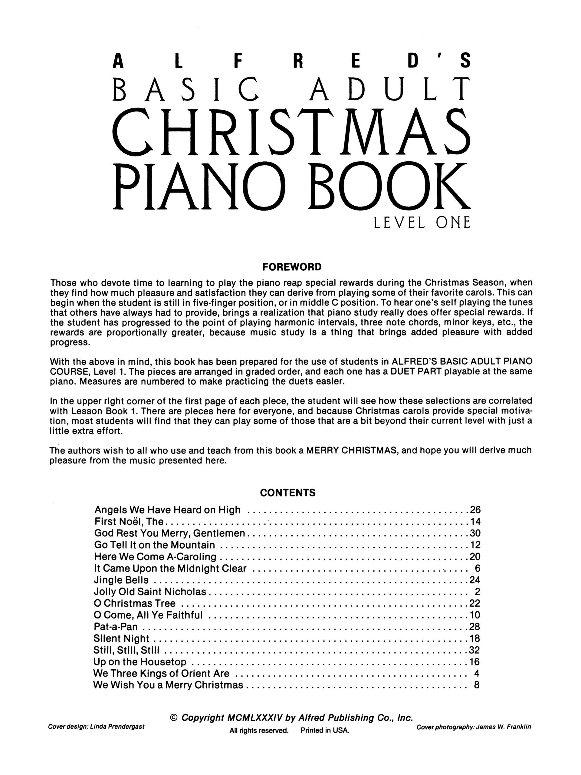 Alfred's Basic Adult Course Christmas Piano Level 1 - Image 2