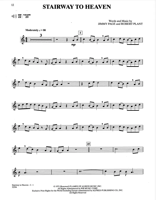 Alfred Easy Rock Instrumental Solos for Clarinet w/CD - Image 2