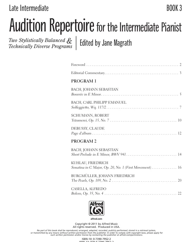 Alfred Audition Repertoire for the Intermediate Pianist Bk 3 - Image 2