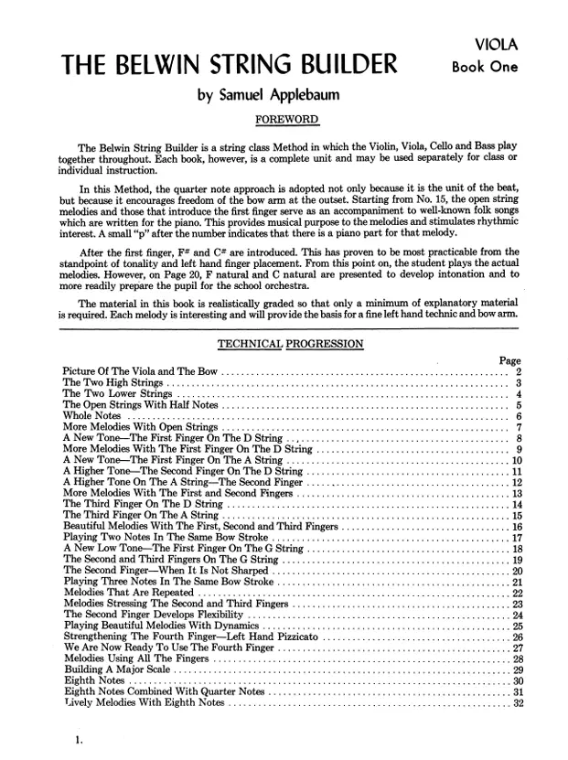 Alfred String Builder Viola Book 1 - Image 2