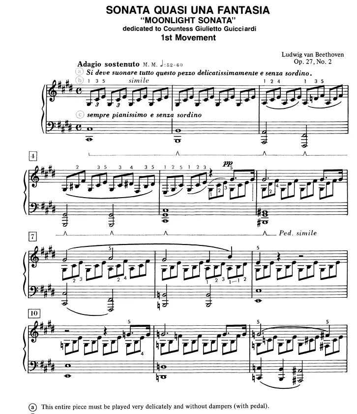 Alfred Beethoven Moonlight Sonata Op. 27 No.2 Piano - Image 2
