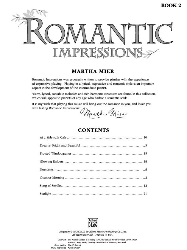 Alfred Romantic Impressions for Piano Book 2 - Image 4