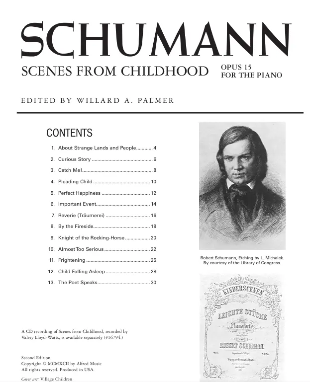 Alfred Schumann Scenes from Childhood Op.15 Piano - Image 2