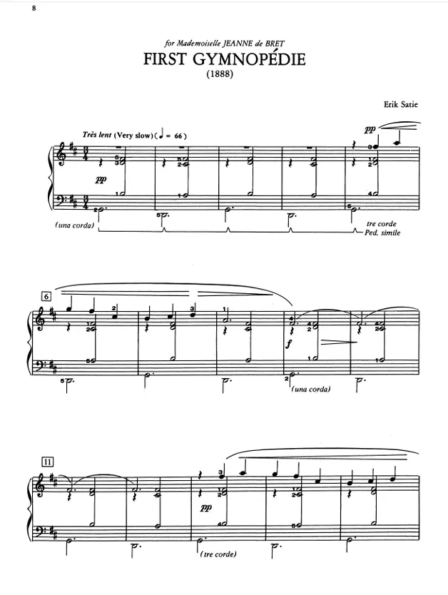 Alfred Satie 3 Gymnopedies & 3 Gnossiennes for Piano - Image 2