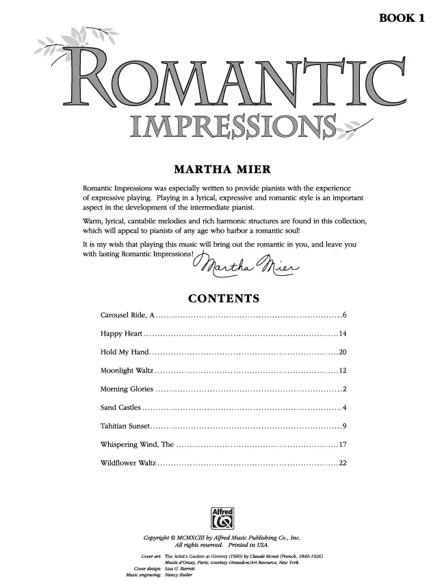 Alfred Romantic Impressions for Piano Book 1 - Image 2