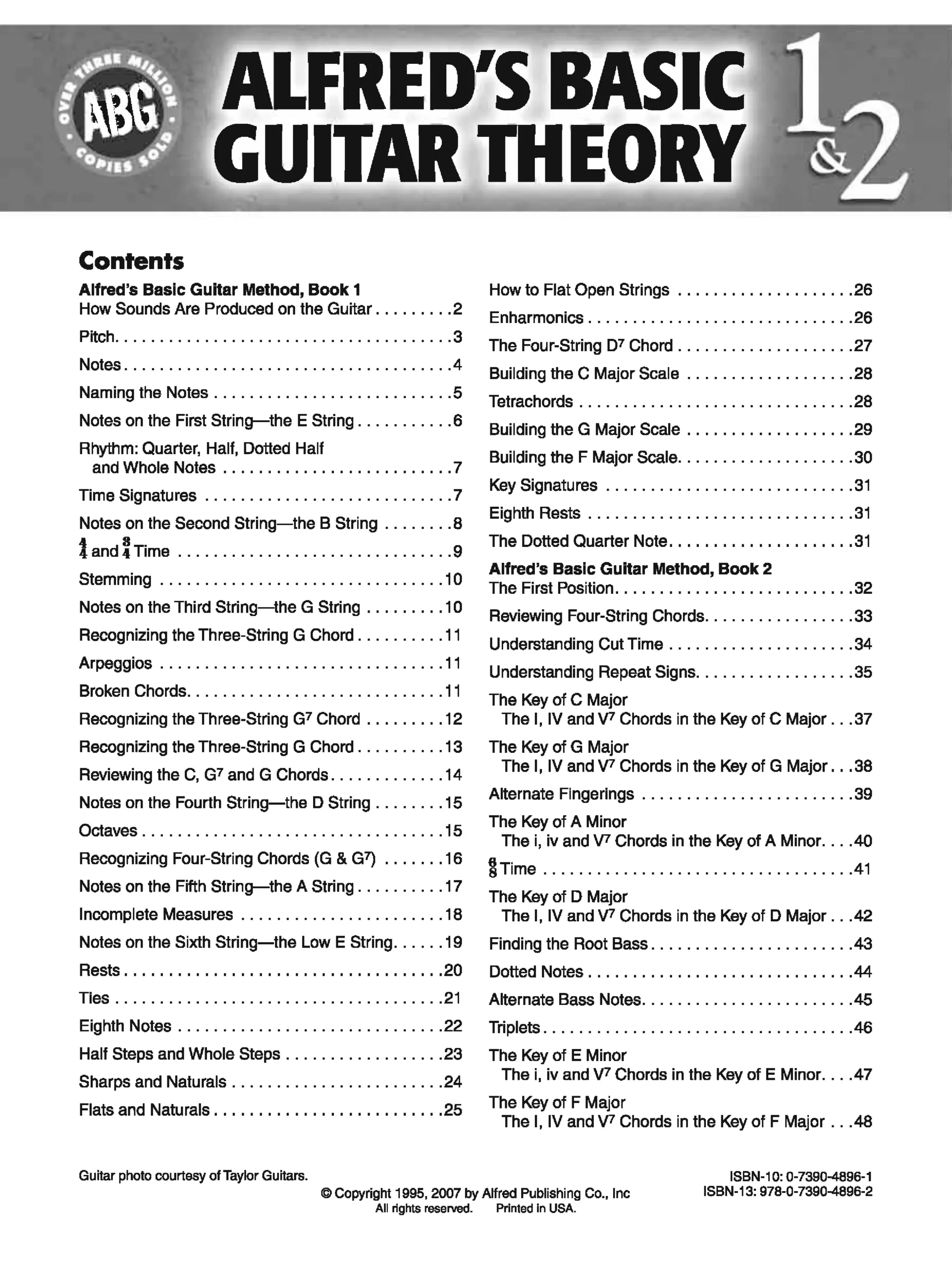 Alfred's Basic Guitar Theory 1 & 2 - Image 2