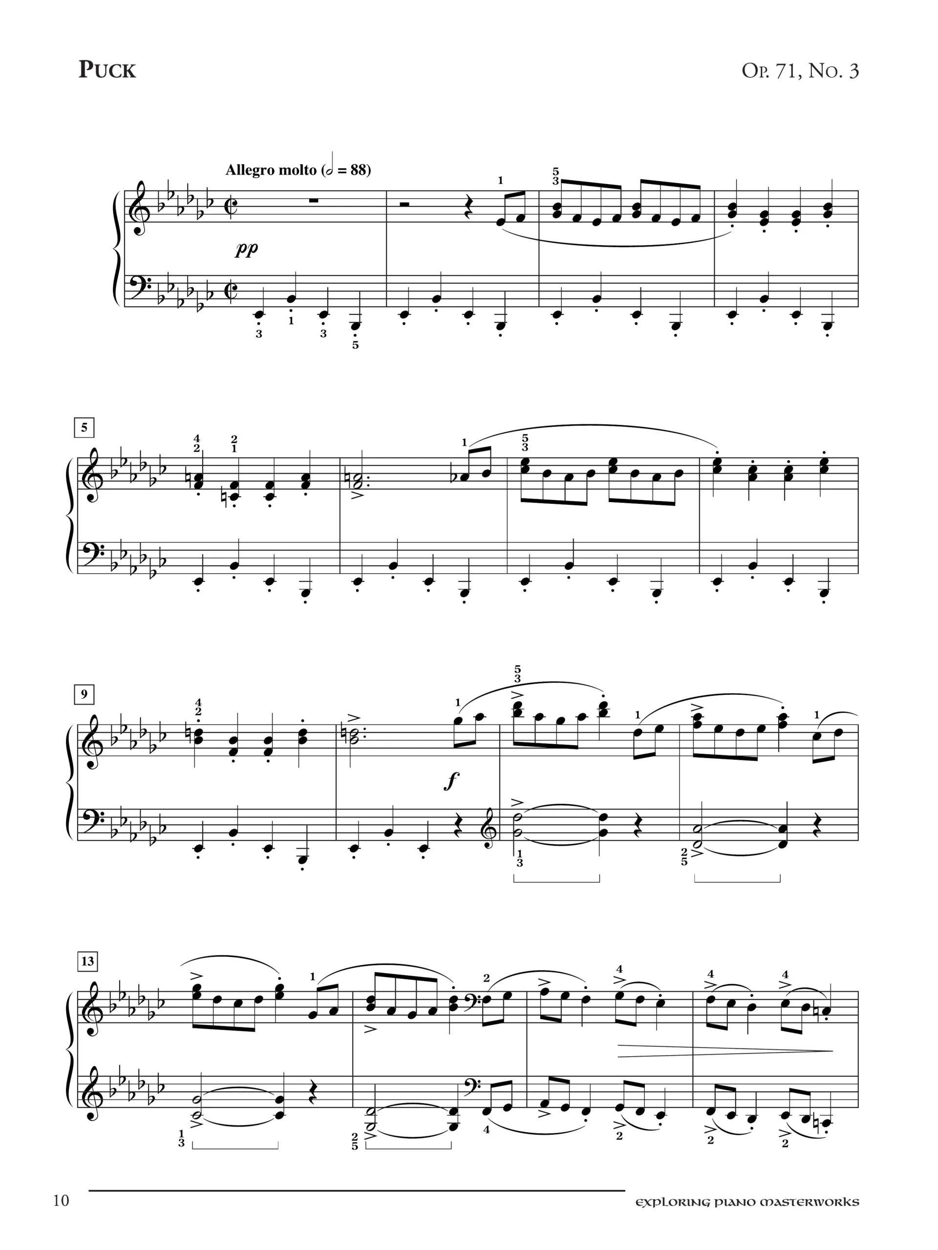Alfred Grieg Arietta from Lyric Pieces Book 1 Piano - Image 3