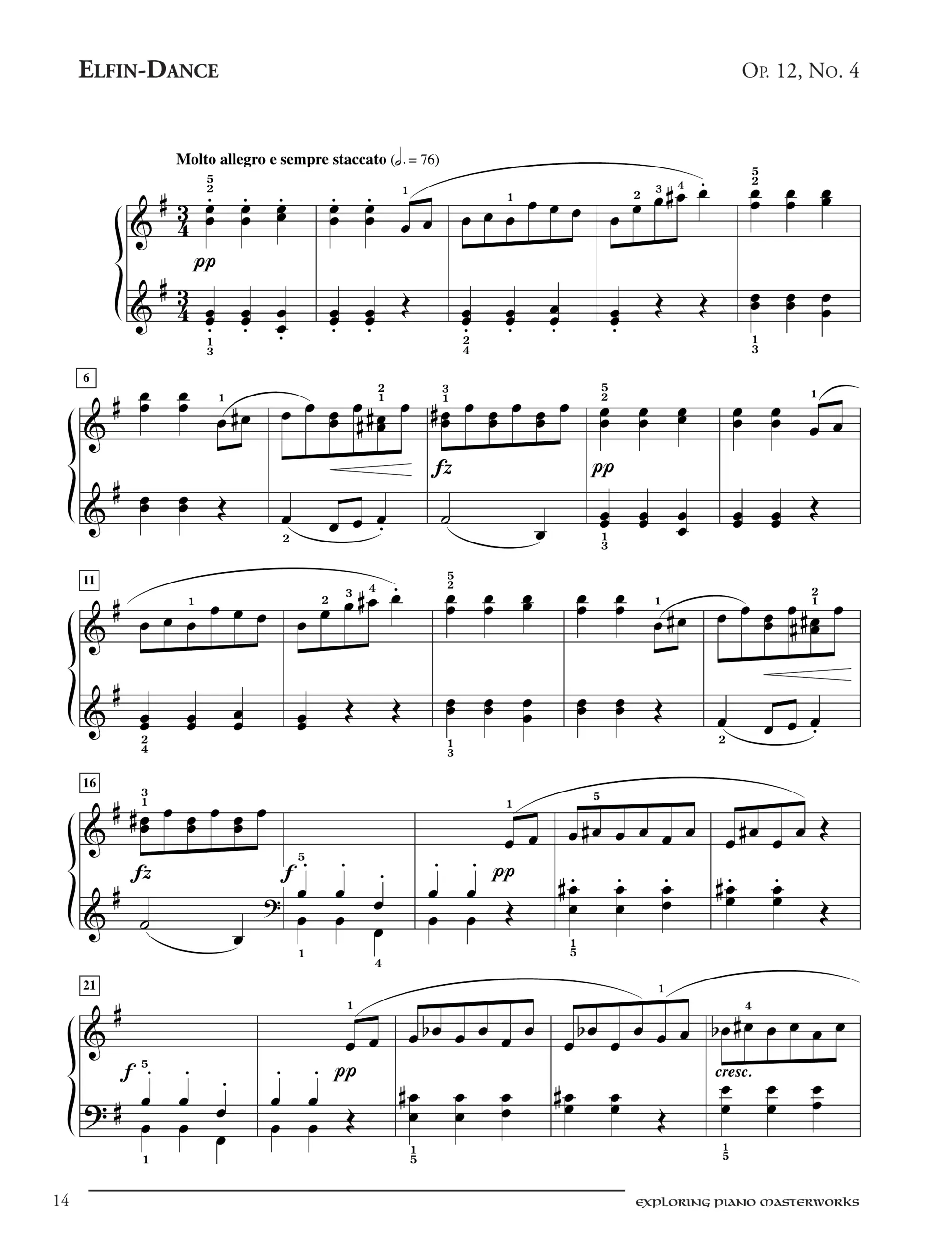 Alfred Grieg Arietta from Lyric Pieces Book 1 Piano - Image 2