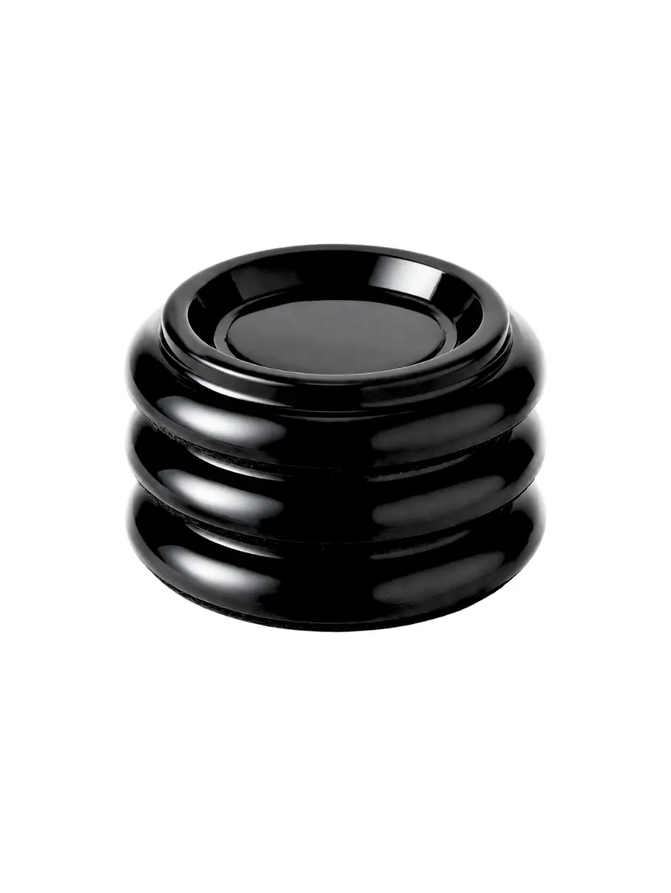 PT Classic Grand Piano Castor Cups Set of 3 - Polished Black - Image 2