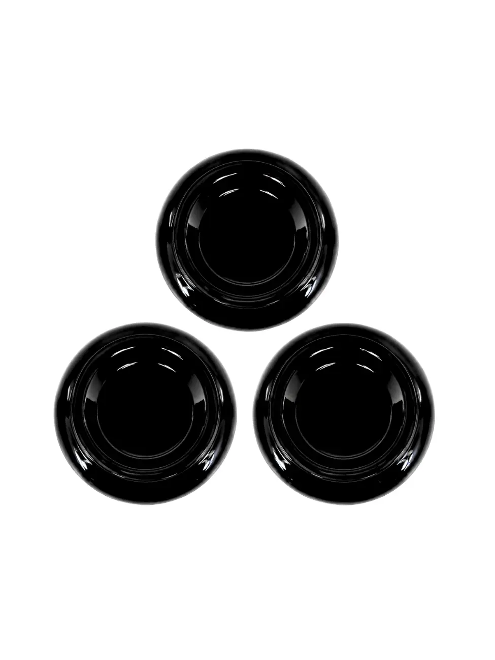 PT Classic Grand Piano Castor Cups Set of 3 - Polished Black - Image 3