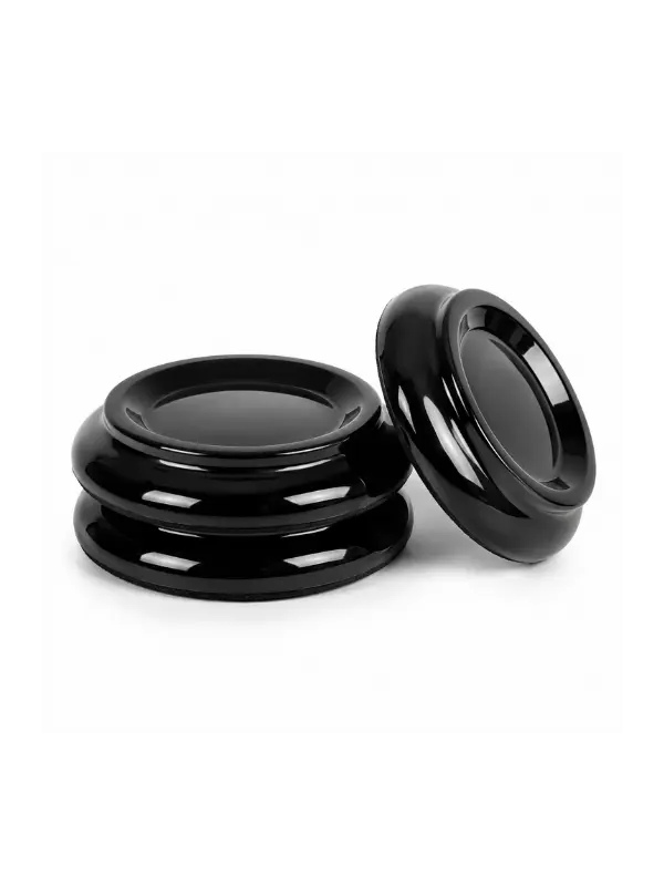 PT Classic Grand Piano Castor Cups Set of 3 - Polished Black
