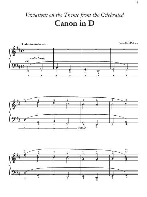 Alfred Pachelbel Canon in D for Piano - Image 2