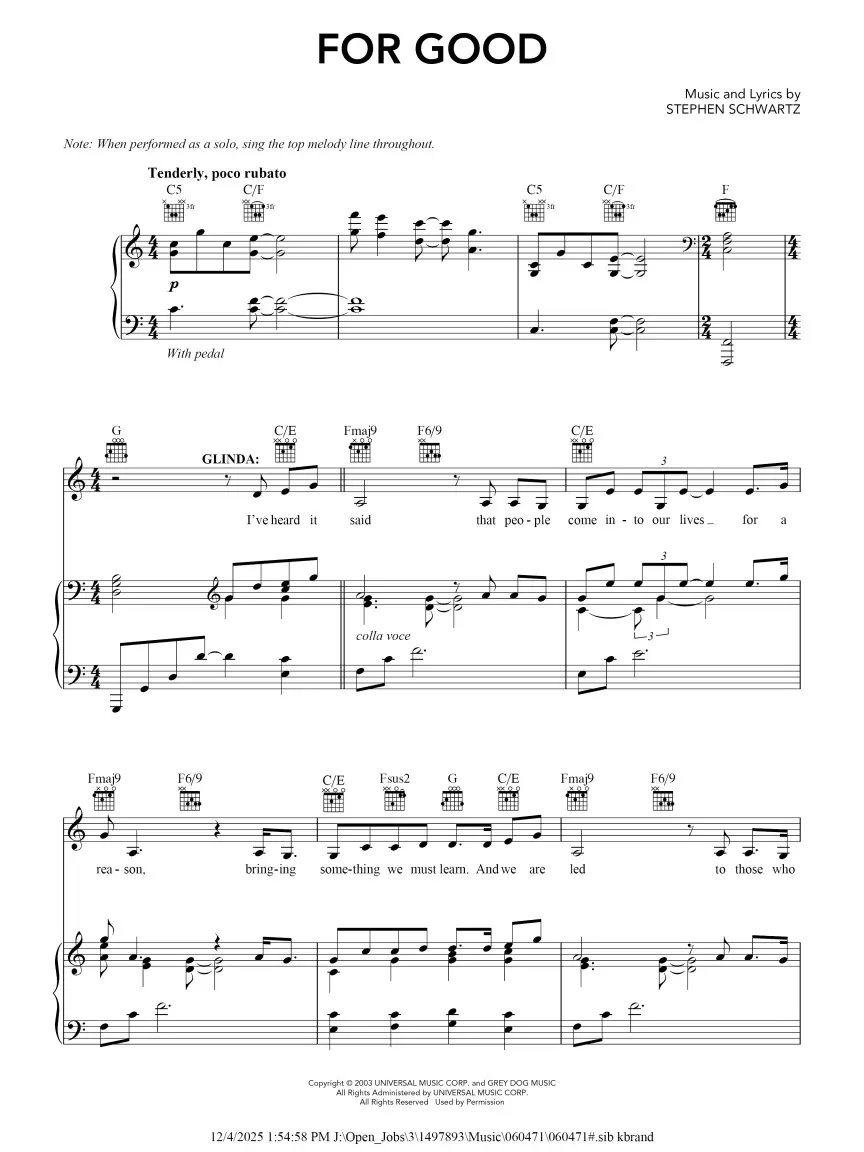Wicked for Good - Piano/Vocal Selections - Image 6