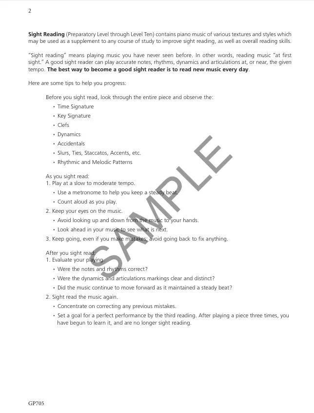 Kjos Sight Reading Piano Level 5 - Image 2