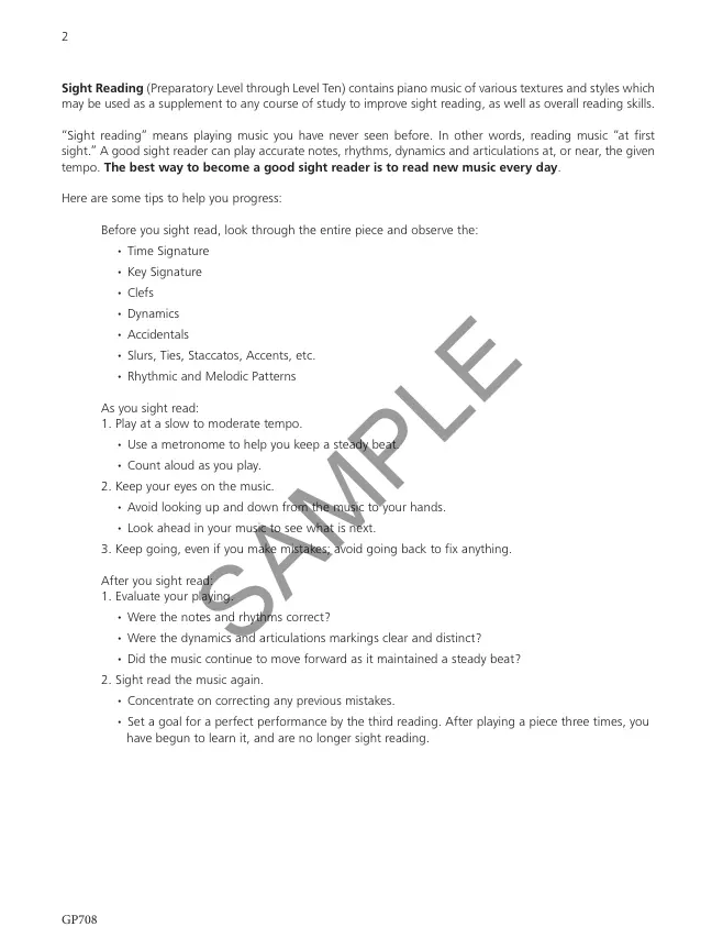 Kjos Sight Reading Piano Level 8 - Image 5